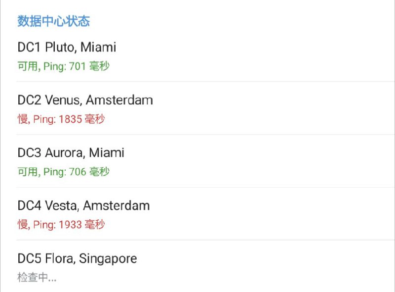Telegram数据中心再度发生故障，用户无法刷新消息Telegram新加坡数据中心DC5再度发生故障，用户无法刷新消息，大量DC5用户上报访问受限Telegram数据中心再度发生故障，用户无法刷新消息Telegram新加坡数据中心DC5再度发生故障，用户无法刷新消息，大量DC5用户上报访问受限