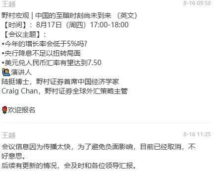 "小作文"满天飞 两位知名经济学家火线打假市场有小作文称，野村证券首席经济学家陆挺将在17日的一场英文电话会议中分享有关“至暗时刻”的话题