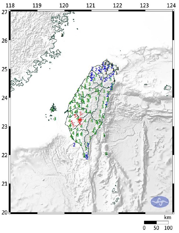 台湾交通部中央气象署发布第 007 号显著有感地震报告，震级6.4级发震时间：2025/01/21 00:17:27位置：北纬 23.23度，东经 120.57度即在嘉义县政府东南方 37.9 公里 ，位于嘉义县大埔乡地震深度：9.7公里芮氏规模：6.4本报告系中央气象署地震观测网即时地震资料地震速报之结果