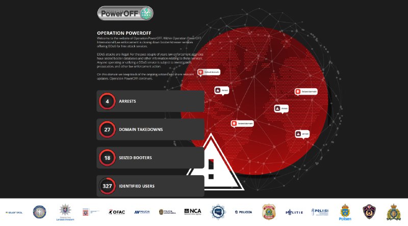 欧洲刑警组织联合法国捣毁27个DDoS攻击平台近日，国际执法机构联合行动在打击DDoS（分布式拒绝服务）攻击方面取得了重大突破