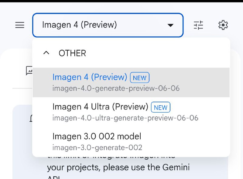 Google 在ai studio发布Imagen 4 Ultra和 Imagen 4图像模型这两款模型目前均作为付费预览版在 Gemini API 中提供