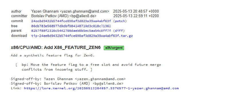 AMD 开始在 Linux 上准备 Zen 6 产品，这意味着我们将很快看到有关下一代 CPU 的更多信息 在 Linux 平台上，Red 团队一直非常积极地发布其 CPU 的支持，远早于其他操作系统
