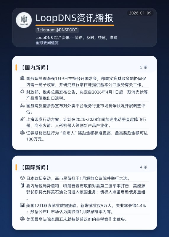 🌏 #全球要闻速览 2026-01-09