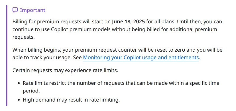 GitHub Copilot 的高级功能请求将从 2025 年 6 月 18 日起开始计费