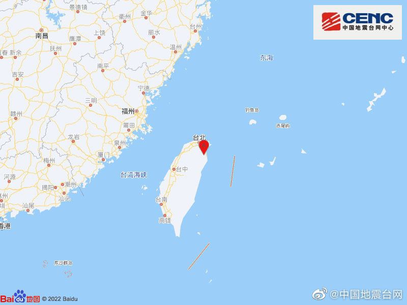 台湾宜兰发生4.2级地震中国地震台网自动测定：10月28日23时30分在台湾宜兰县附近（北纬24.74度，东经121.73度）发生4.2级左右地震，最终结果以正式速报为准