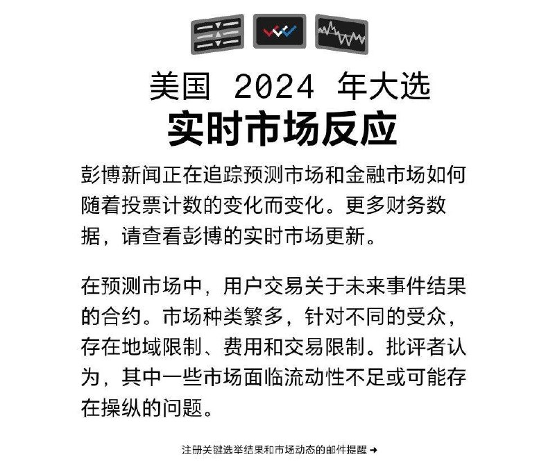 2024美国大选实时市场反应Bloomberg2024美国大选实时市场反应Bloomberg